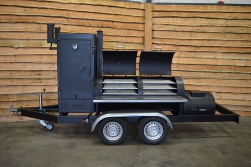 Bbq smoker trailer 26 inch 2 deurs BBQ trailers voor grotere groepen mensen 3
