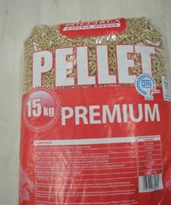 Houtpellets 6mm  kwaliteit Din+A1 in zakken van 15kg Pellets naaldhout