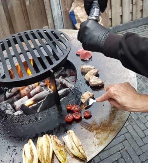 Grillrooster voor bakplaatring / grillring Bakplaatring voor barbecue en grill 4