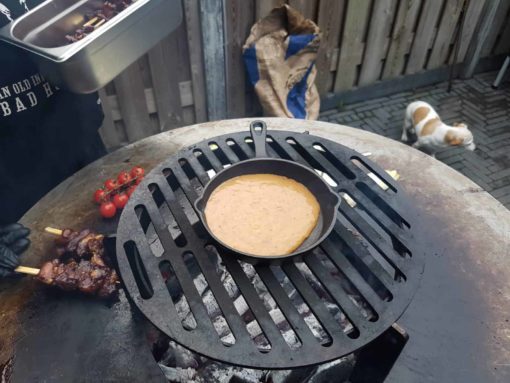 Grillrooster voor bakplaatring / grillring Bakplaatring voor barbecue en grill 5